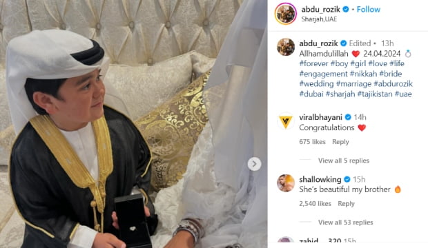Abdu Rozik engagement