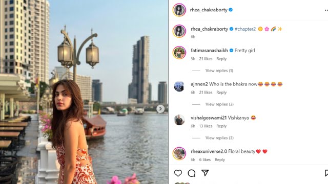 Rhea Chakraborty Post