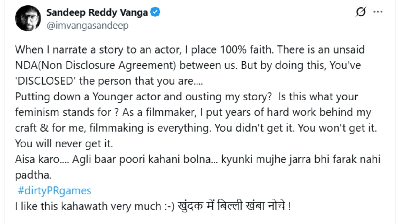 Sandeep Reddy Vanga Slammed